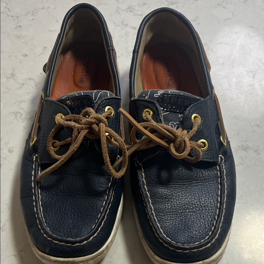 Sperry Women’s Navy And Brown Boat Shoes